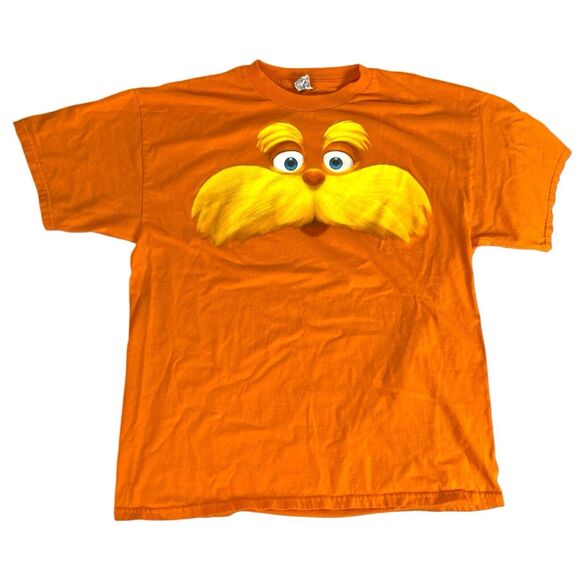 Dr. Seuss' The Lorax IHOP Restaurant Orange T-Shirt Promotional Size XL 157 - Picture 1 of 5